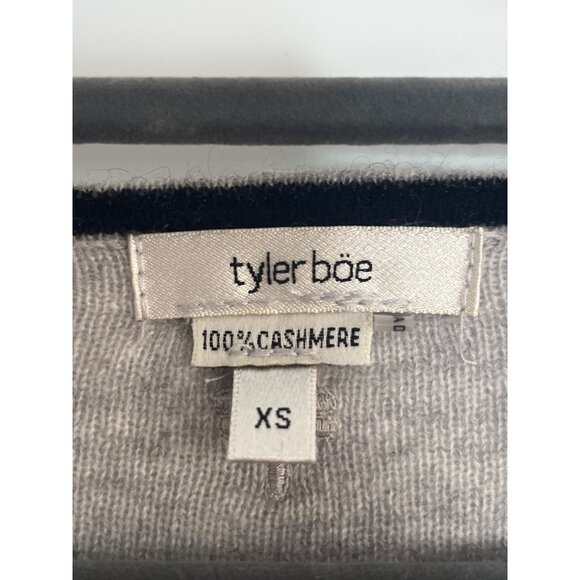 Tyler‎ Boe 100% Cashmere Curved Hem Knit Dolman Sleeve Sweater Light Gray XS - Picture 6 of 9